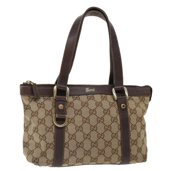 GUCCI GG Canvas Hand Bag Beige 141471 Auth ep3861 - Picture 1 of 16